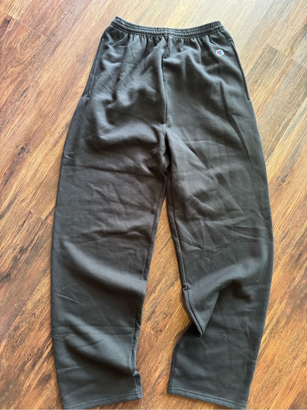 Champion Black Men's Fleece Joggers with Small Logo